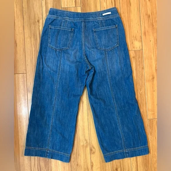 Anthropologie Pilcro & Letterpress Ultra High Rise Wide Leg Cropped Jean Size 31 - Picture 4 of 12